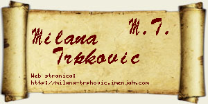 Milana Trpković vizit kartica